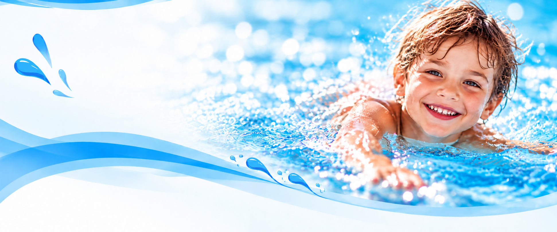 Kind beim selbstständigen Schwimmen